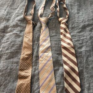 Elegant Brown and Tan Tie Set